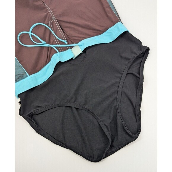 Womens Board Shorts 16W Brown Swim Bottom Built in Brief 3" Inseam Cruise Resort - Picture 7 of 13